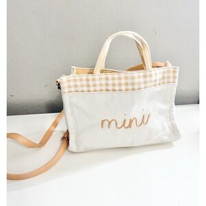 LC Lauren Conrad Light Beige Crossbody Bag Purse Tote Kids " Mini"